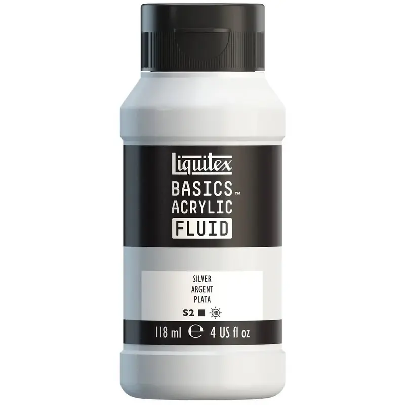 Akrylfärg Liquitex Basics Fluid 118ml - Silver 052