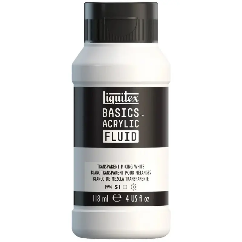 Akrylfärg Liquitex Basics Fluid 118ml - Transparent Mixing White 430