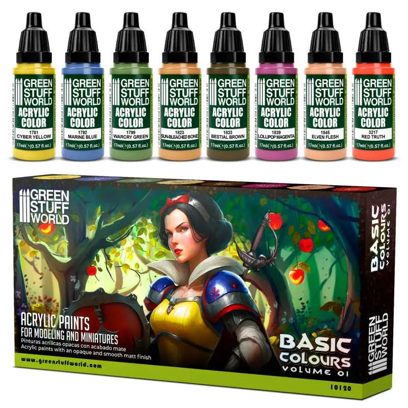 Akrylfärg set (8x17ml) – basic colours 01