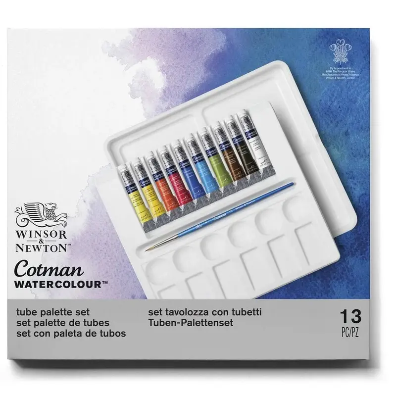 Akvarellset Winsor & Newton Cotman Palette Set 10 x 8 ml