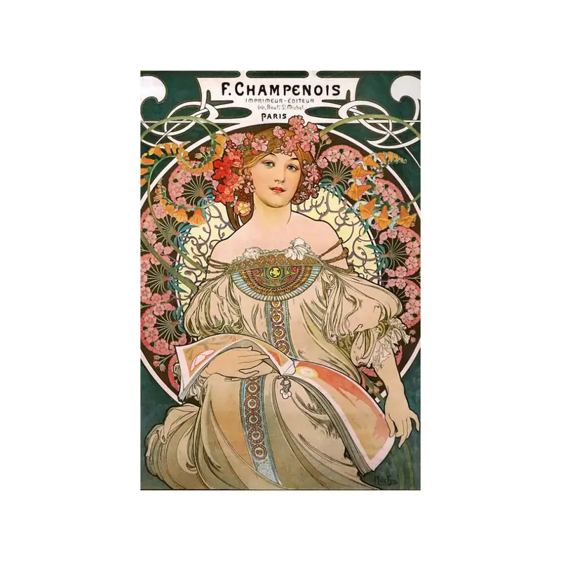 Alfons Mucha Art Nouveau F. Champenois 1897 (61 x 91,5 cm)