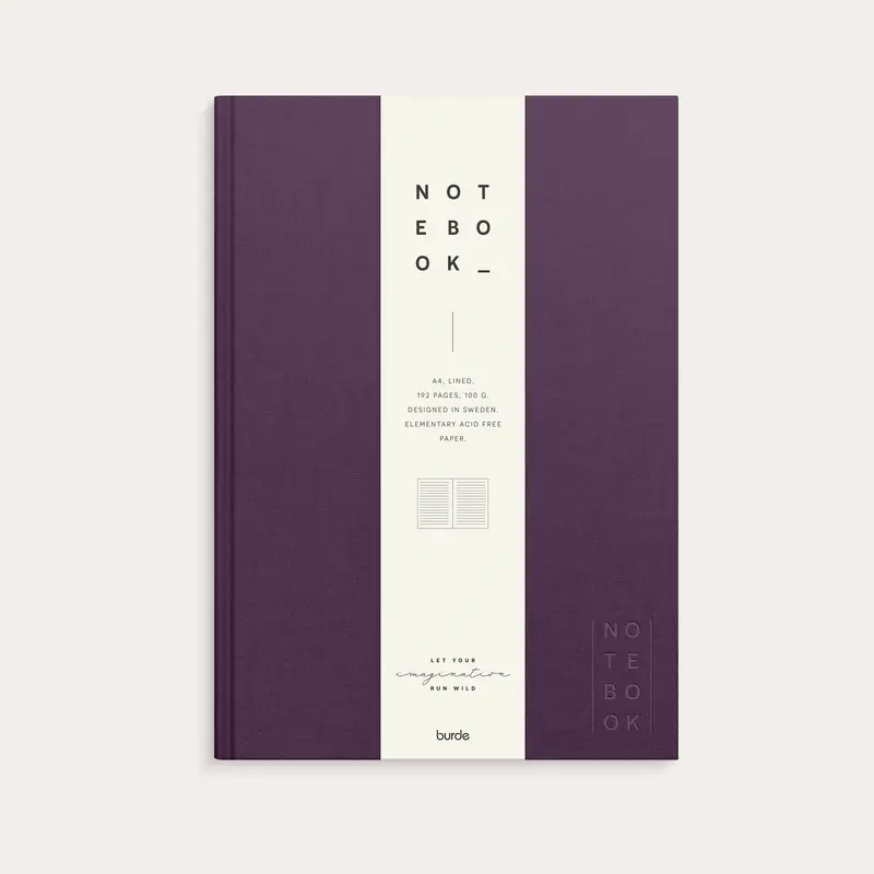 Anteckningsbok A4 Textile Plum