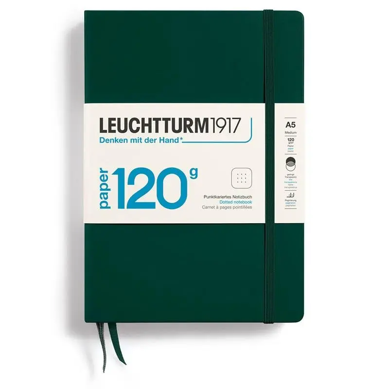 Anteckningsbok Dotted A5 120 GSM - Forest Green