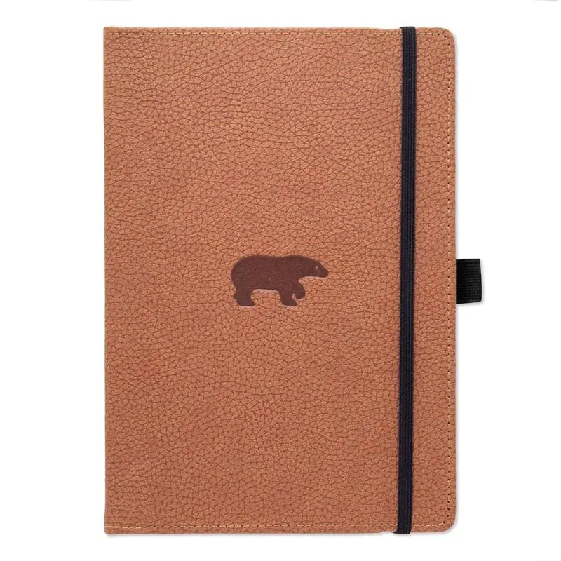 Anteckningsbok Wildlife Dotted A4 Brown Bear