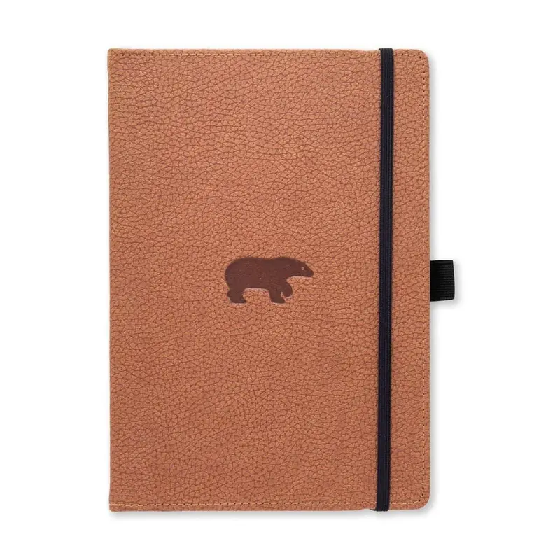 Anteckningsbok Wildlife Dotted A5 Brown Bear
