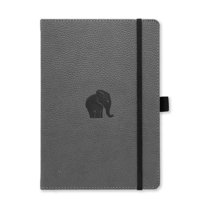 Anteckningsbok Wildlife Dotted A5 Grey Elephant