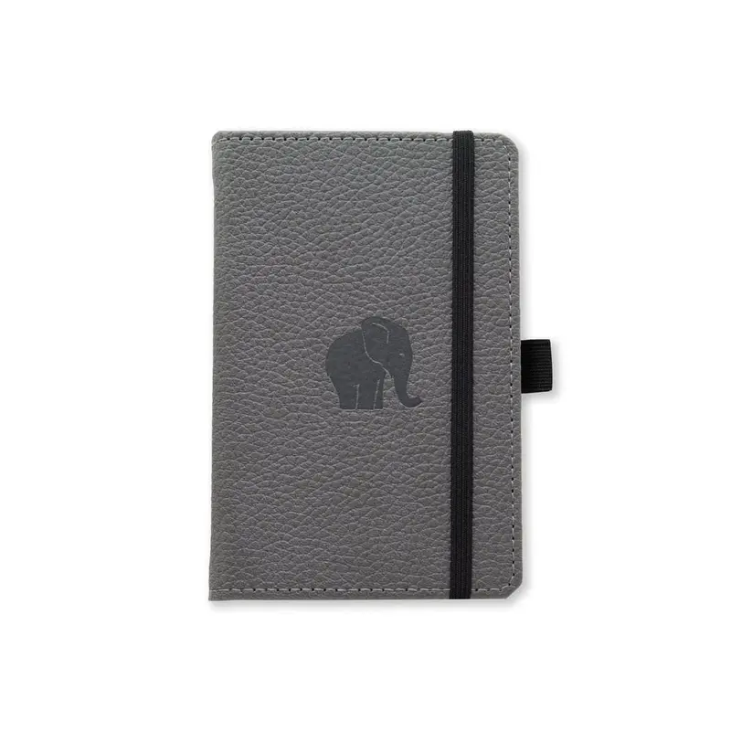 Anteckningsbok Wildlife Dotted A6 Grey Elephant