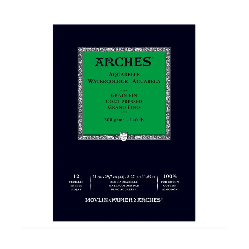 Arches Akvarellblock A4 (300 g, Cold pressed)