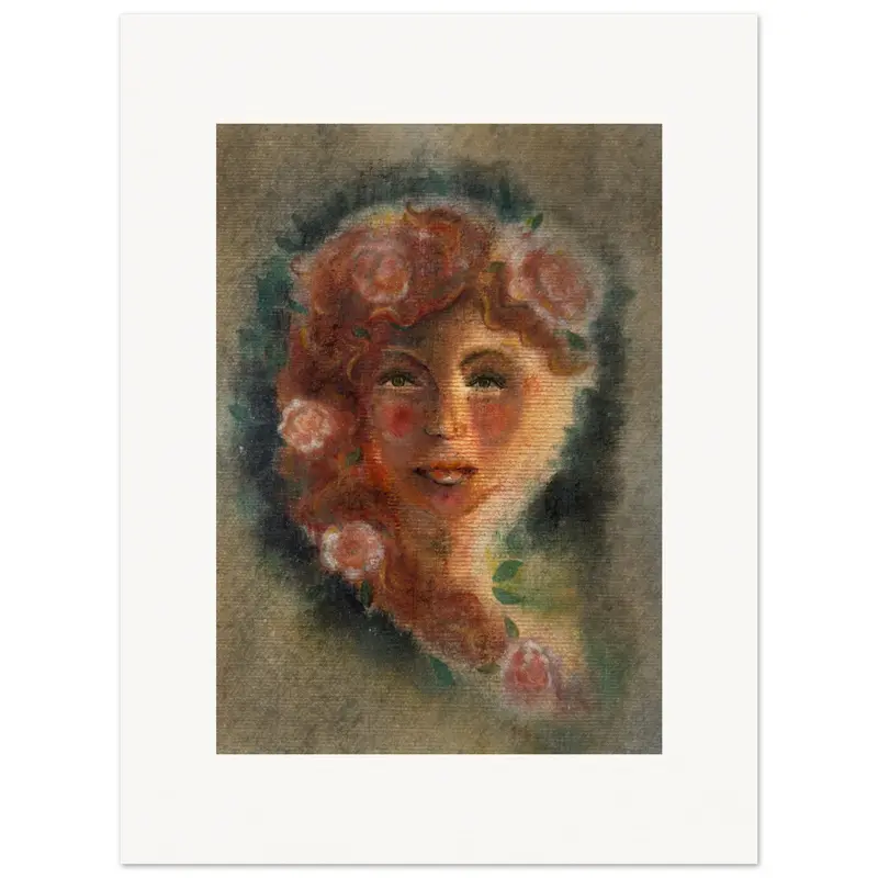 Art print by Jess - Roses in her hair