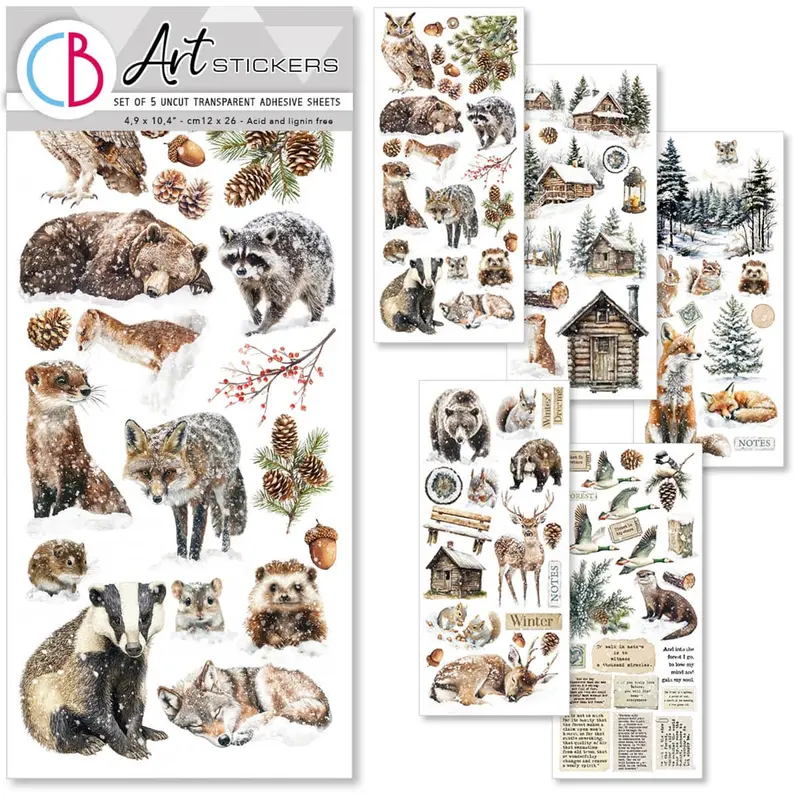 Art stickers 5-pack - Forest Tales