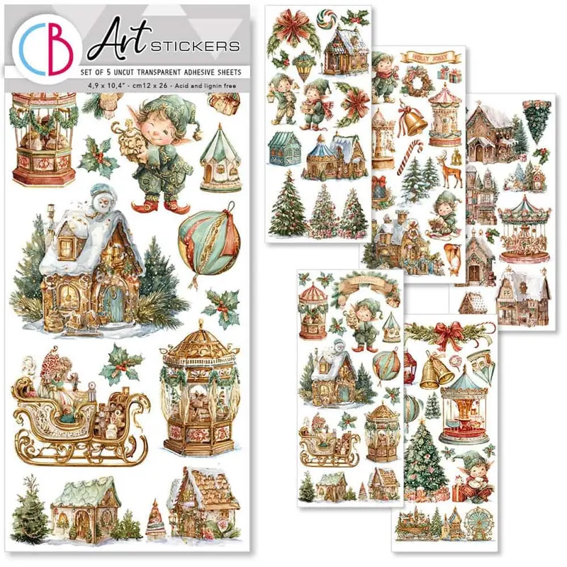 Art stickers 5-pack - The Jolly Elfs