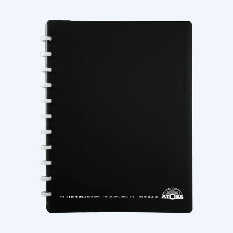 Atoma Book A4+ Index Plastfickor - Linjerad - Black