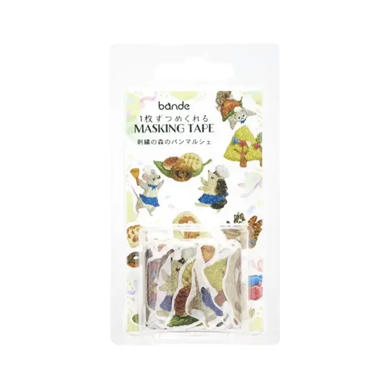 Bande Washi Sticker Roll - Embroidered Forest Bread Market