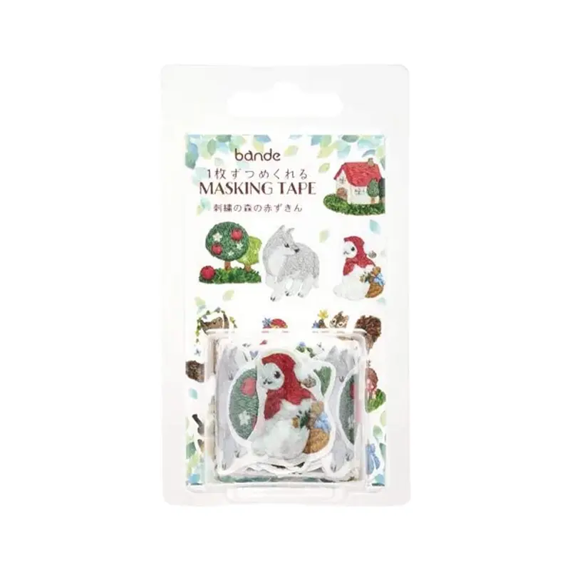 Bande Washi Sticker Roll - Embroidered Forest Red Riding Hood