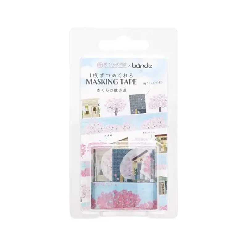 Bande Washi Tape Sticker Roll Set - Sakura Walkway