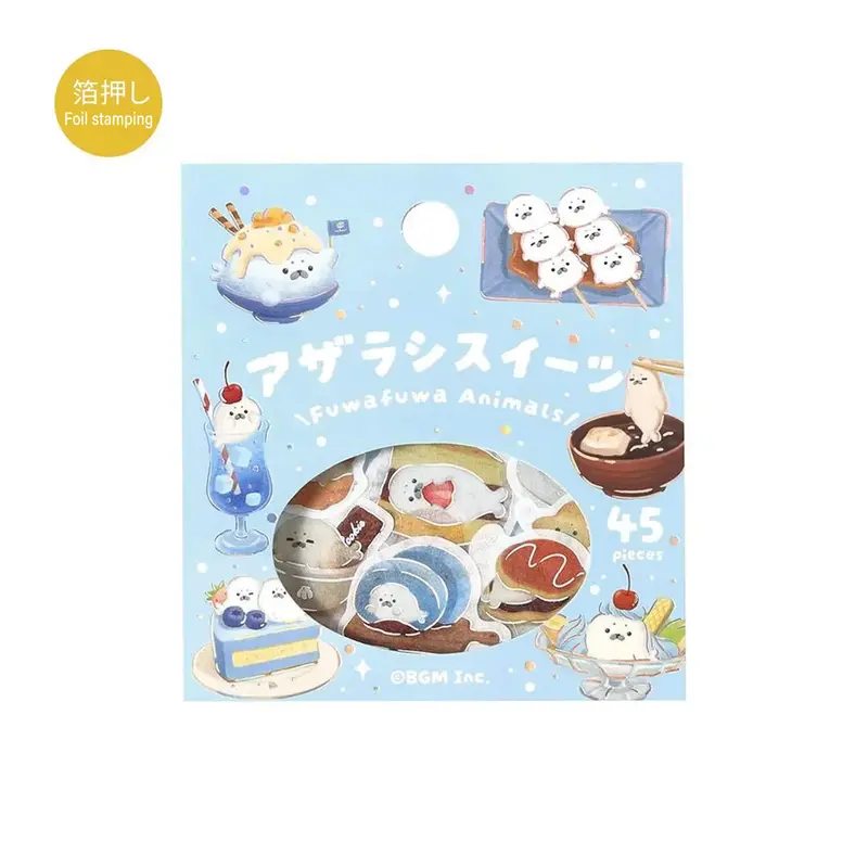 BGM Foil Flake Sticker Fuwa Fuwa Animals Vol.2 - Seal Sweets