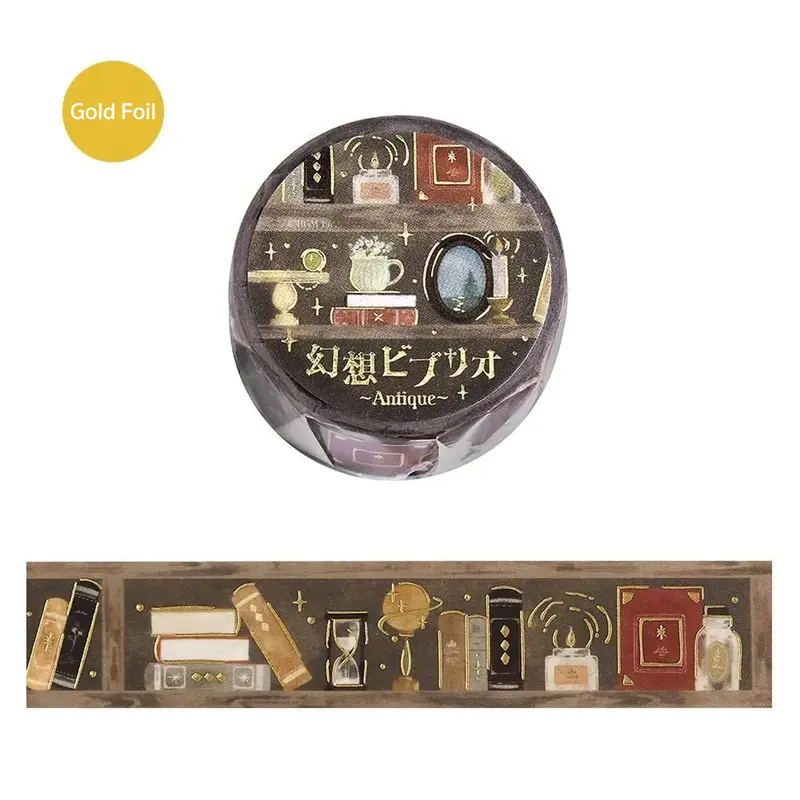 BGM Foil Washi Tape Fantasy Biblio - Antique