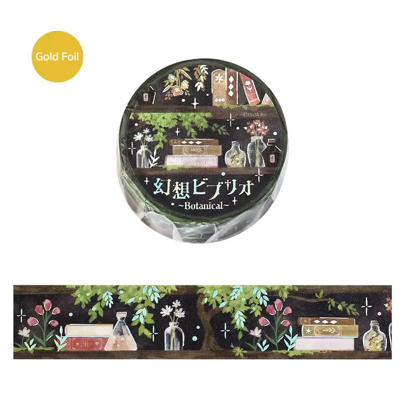 BGM Foil Washi Tape Fantasy Biblio - Botanical