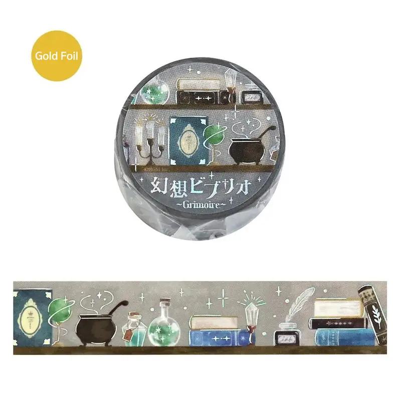BGM Foil Washi Tape Fantasy Biblio - Grimoire