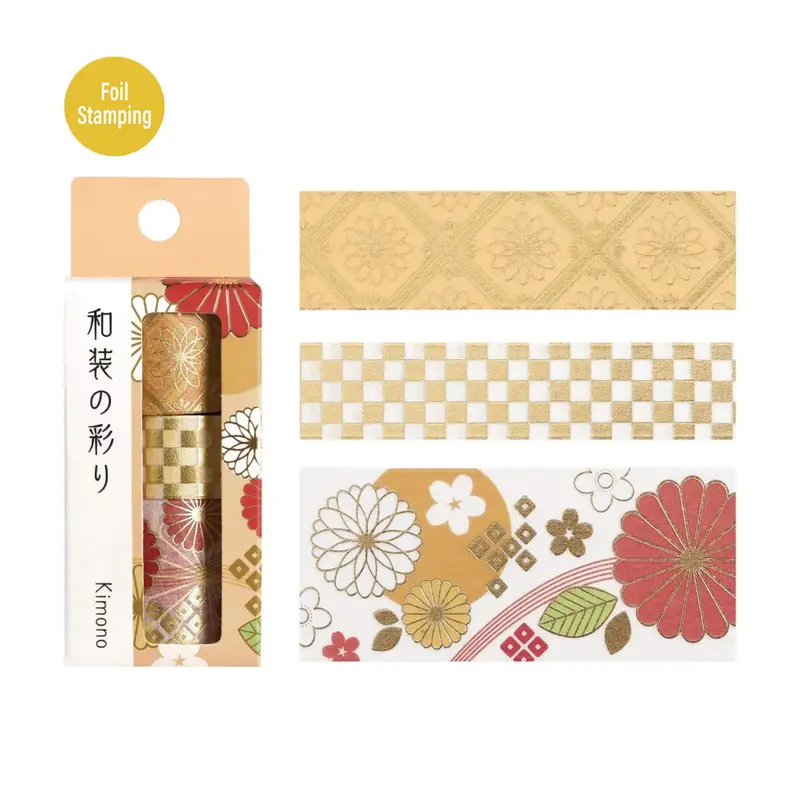 BGM Foil Washi Tape Set Kimono Colors Vol. 2 - Radiant Bloom