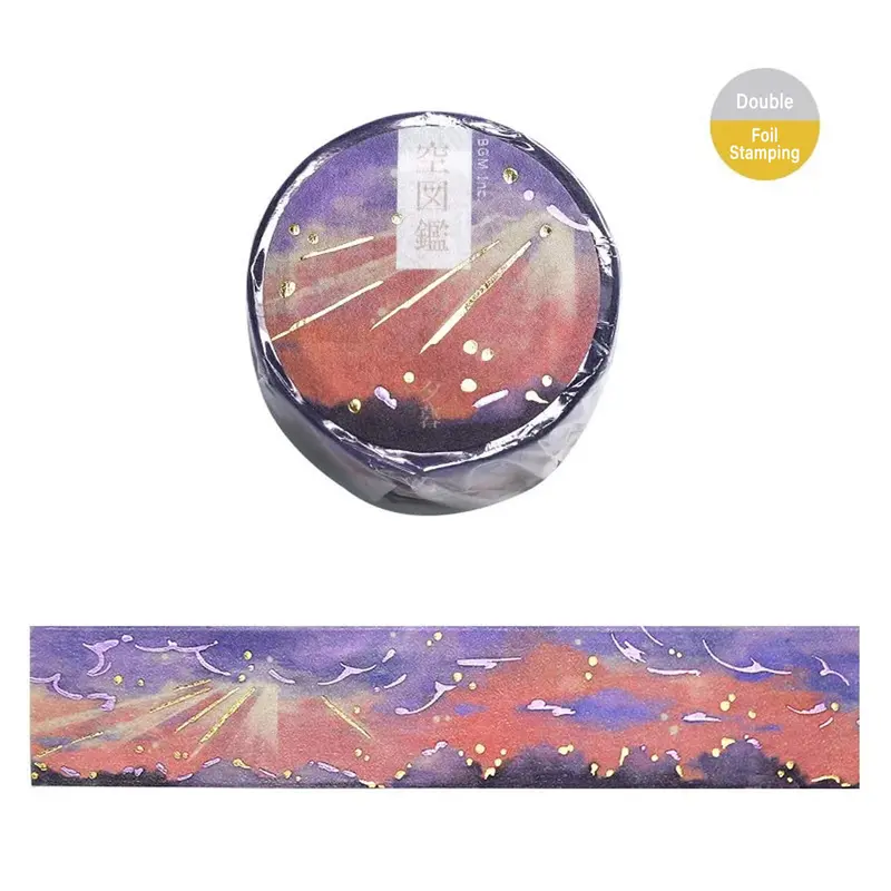 BGM Foil Washi Tape Sky Picture Book - Dusk