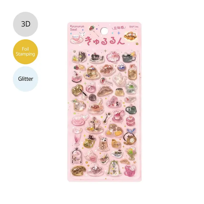 BGM Kyururun 3D Sticker Vol. 4 - Afternoon Tea・Snack Time