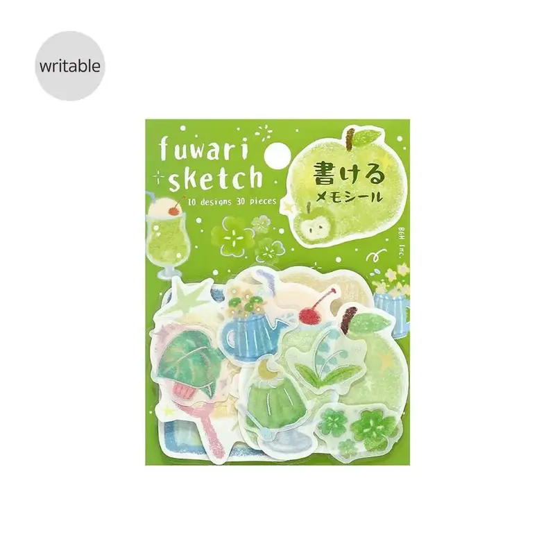 BGM Memo Sticker Fuwari Sketch - Green