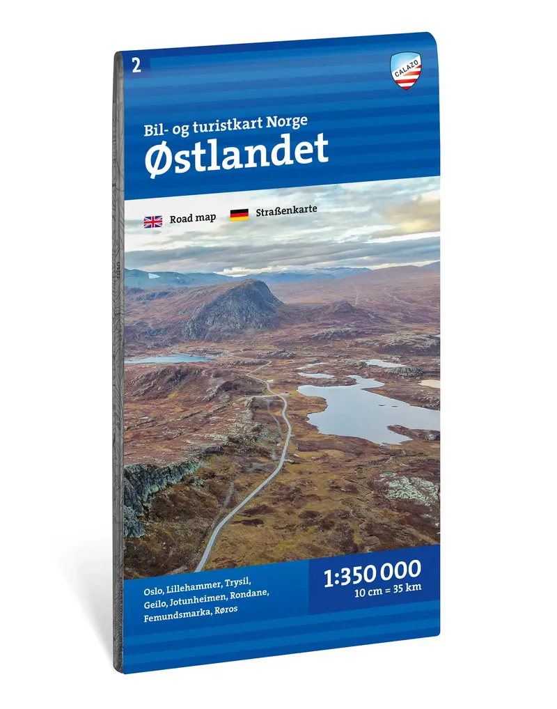 Bil- og turistkart Østlandet 1