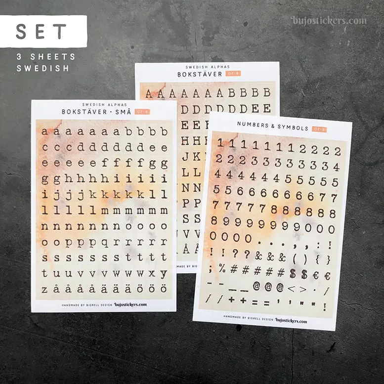 Bokstäver 07 B – Set of 3 • Swedish Alphas 🇸🇪