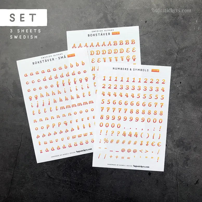 Bokstäver 10 B – Set of 3 • Swedish Alphas 🇸🇪