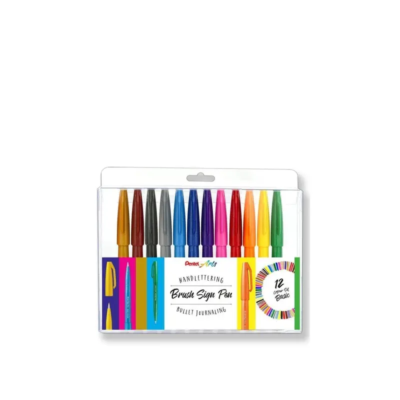 Brush Sign Pen 12-pack - Basic