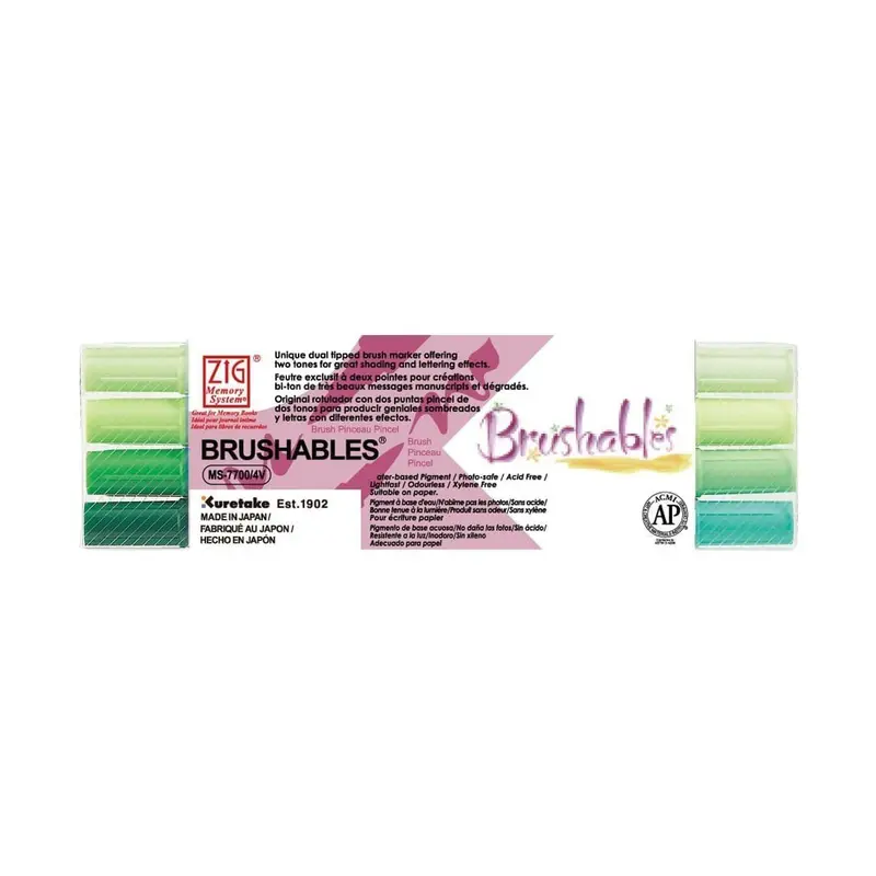 Brushables Brush pen 4-pack - Green
