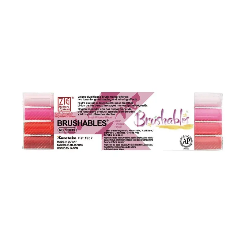 Brushables Brush pen 4-pack - Red