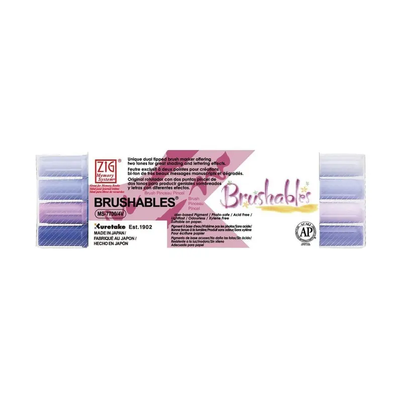 Brushables Brush pen 4-pack - Violet
