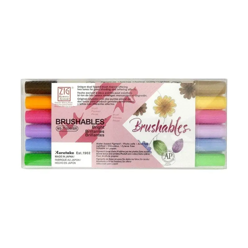Brushables Brush pen 6-pack - Bright