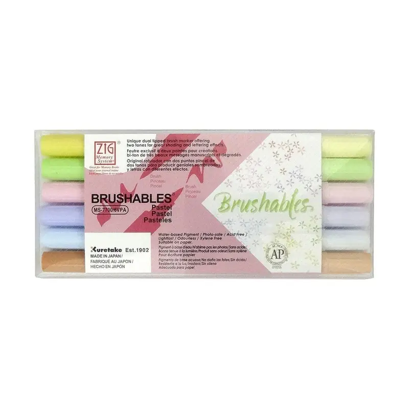 Brushables Brush pen 6-pack - Pastel
