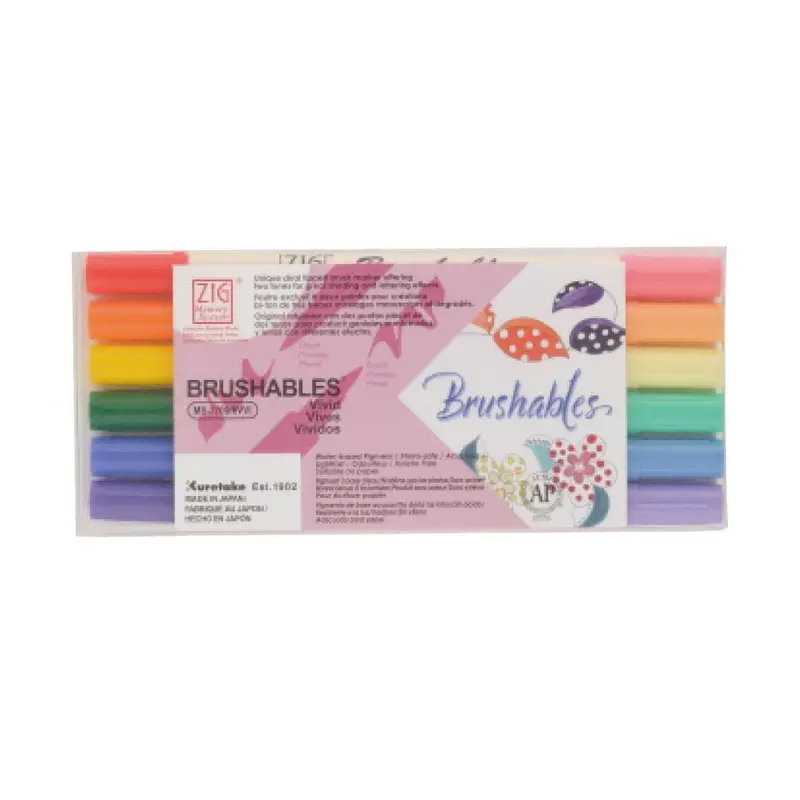 Brushables Brush pen 6-pack - Vivid