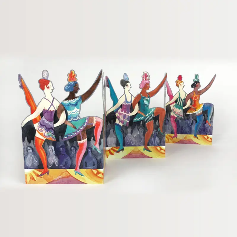 Cabaret Dancers die cut kort