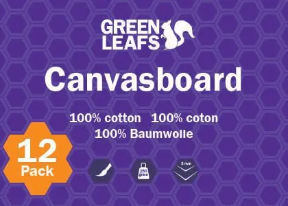Canvasboard 12-pack - 18 x 14 cm