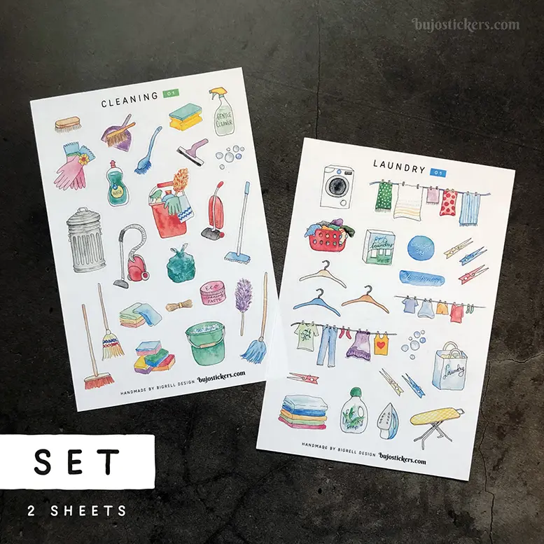 Cleaning & Laundry SET of 2