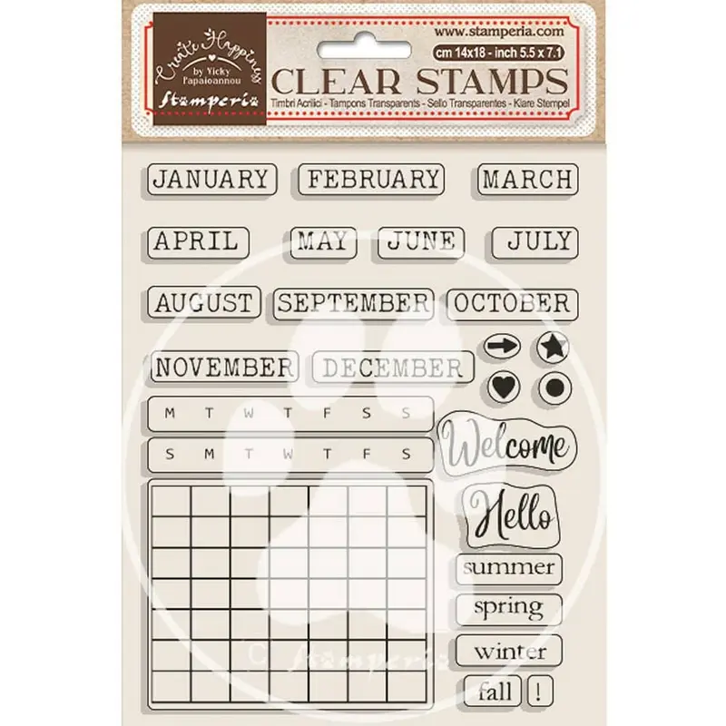 Clear stamps Create Happiness Calendar - Monthly