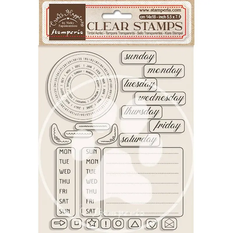 Clear stamps Create Happiness Weekly Planner