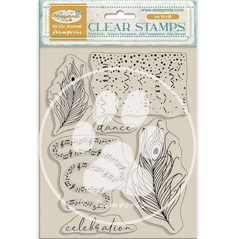 Clear stamps Masquerade - Feathers