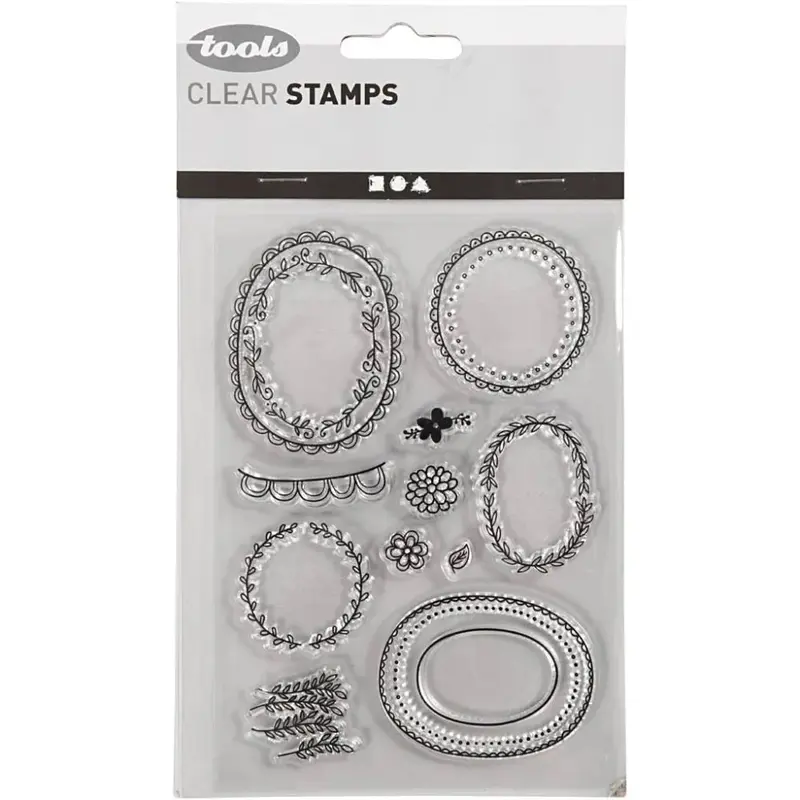 Clear stamps Ramar av löv