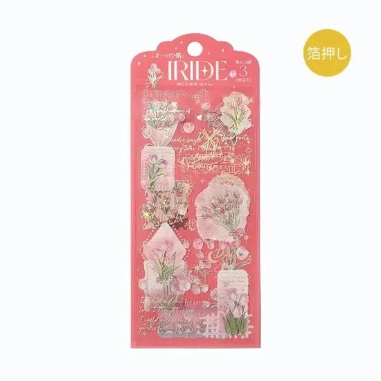 Clear stickers IRIDE 3-pack - Language of Flowers