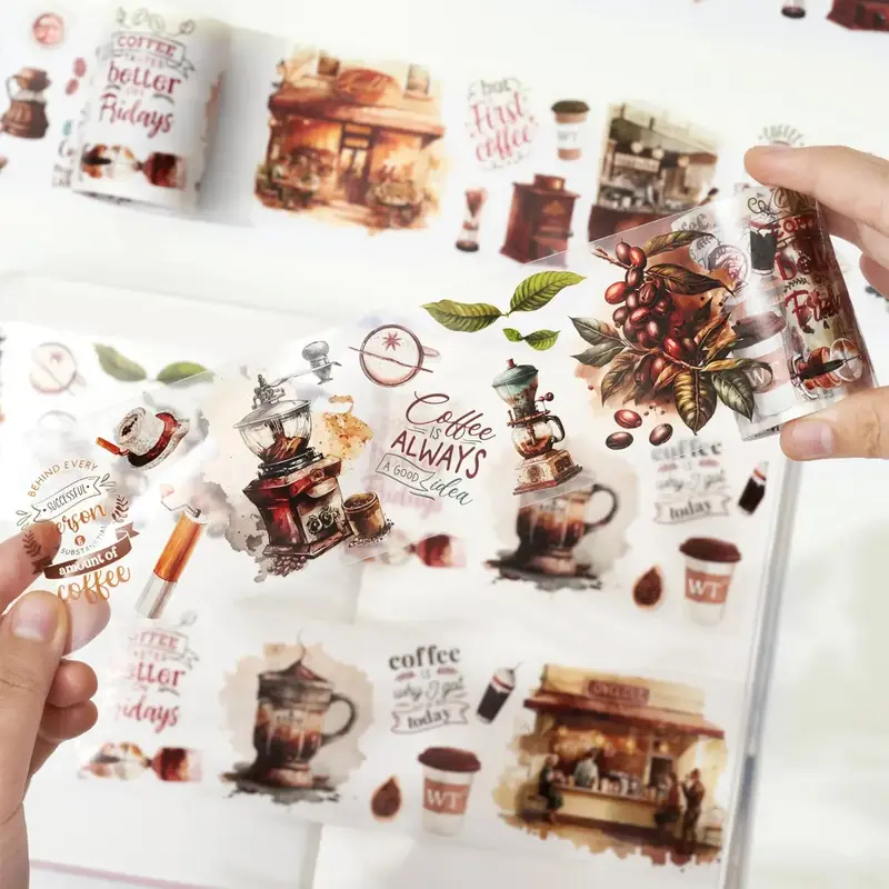 Clear tape Caffeine Canvas Wide PET Tape - 60 mm