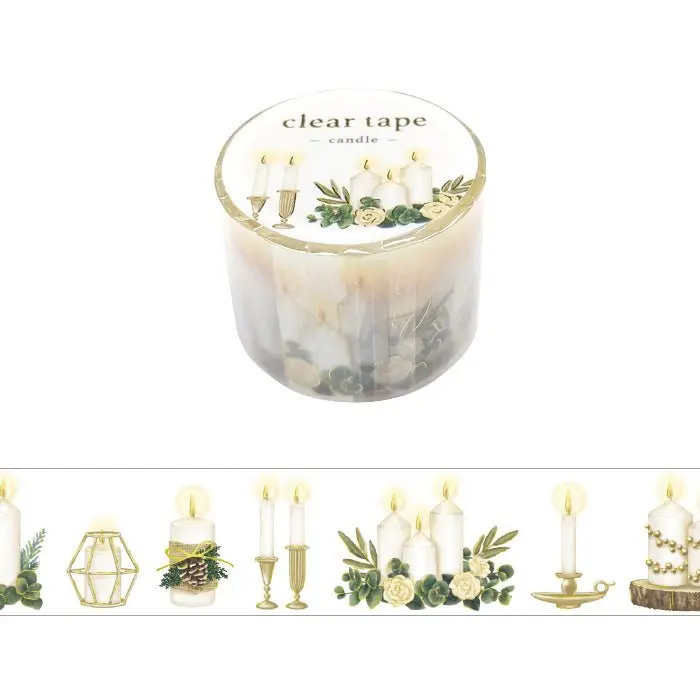 Clear tape Candle
