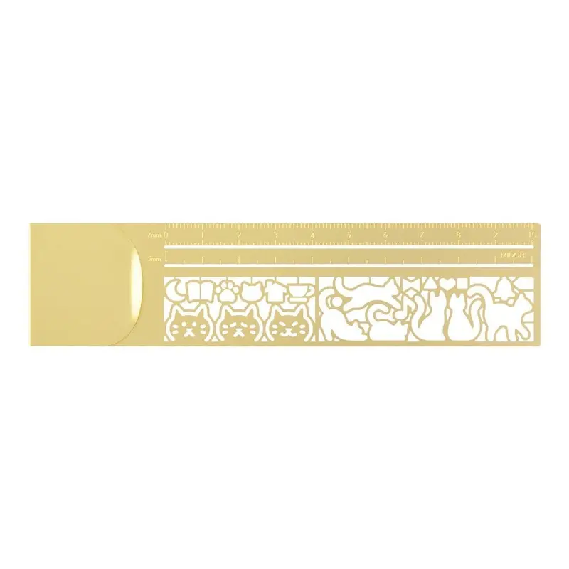 Clip Ruler Brass - Cat
