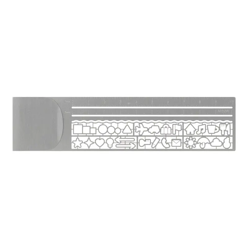 Clip Ruler Brass - Silver