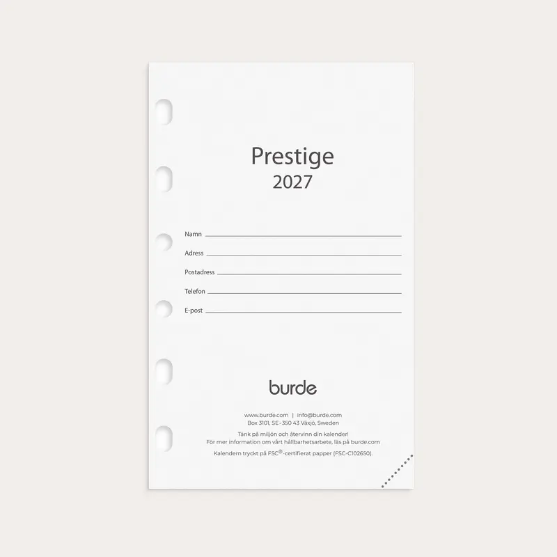 Compact kalendersats Prestige 2027